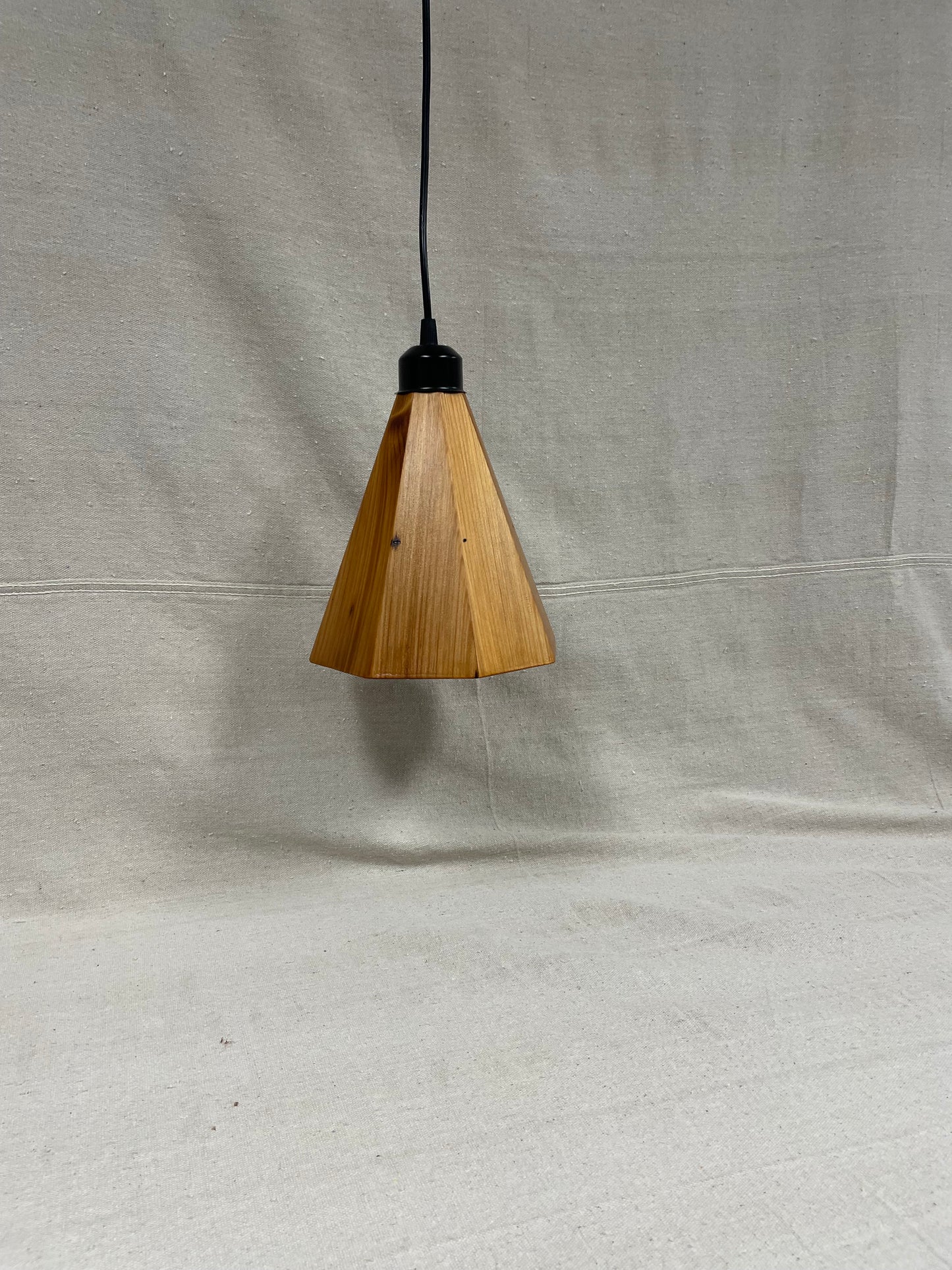 Douglas Fir Pendant Light — Wood Shade & Ceiling Mount