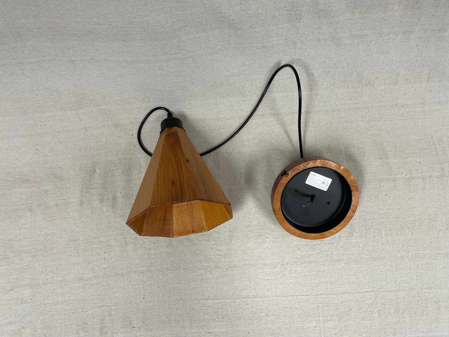 Douglas Fir Pendant Light — Wood Shade & Ceiling Mount