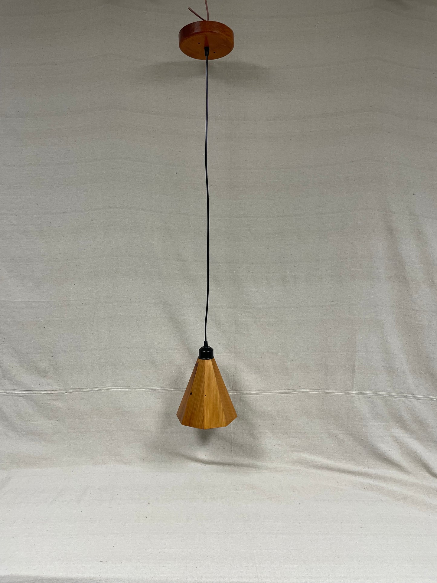Douglas Fir Pendant Light — Wood Shade & Ceiling Mount